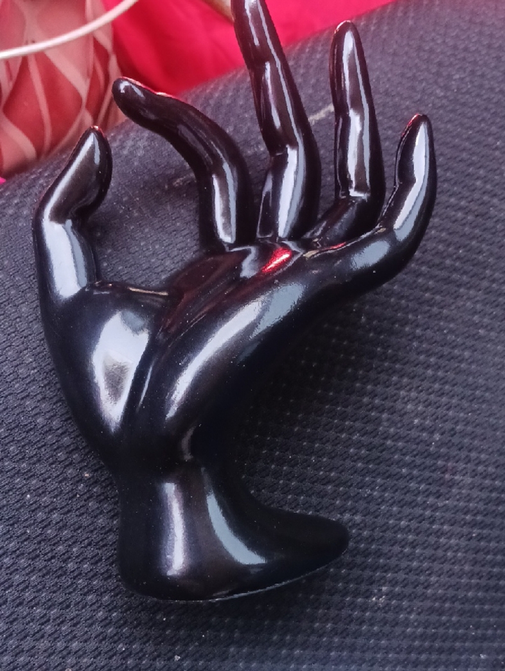 Glossy Black Hand Jewelry Display